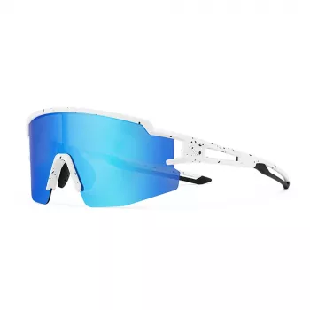 ROCKBROS Kids Polarized Cycling Glasses UV400 Protection White Blue Lenses