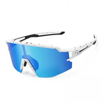 ROCKBROS Kids Polarized Cycling Glasses UV400 Protection White Blue Lenses