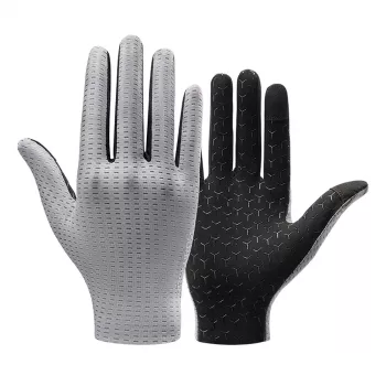 Gants de cyclisme à doigts longs respirants ROCKBROS mesh gris taille S