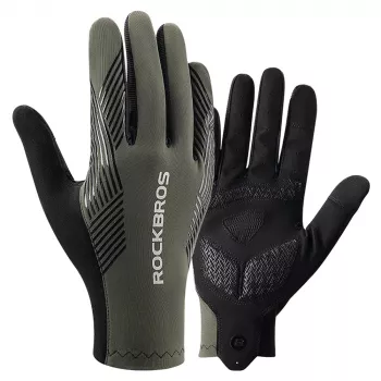 Gants de cyclisme à doigts longs ROCKBROS printemps/été/automne, taille S, verts