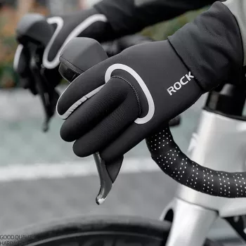 Gants de cyclisme ROCKBROS Full Finger imperméables L/XL noirs