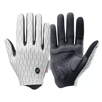 Gants de cyclisme ROCKBROS Full Finger printemps/été taille M blancs et noirs