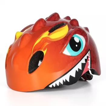 Casque de vélo enfant Wozinsky motif dragon, léger, 50-54 cm - rouge