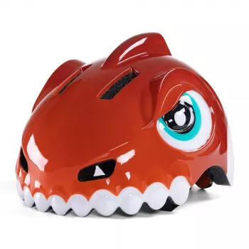 Casque de vélo enfant Wozinsky motif dinosaure 52-56 cm rouge