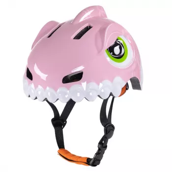Casque de vélo enfant WOZINSKY motif dinosaure 52-56 cm rose