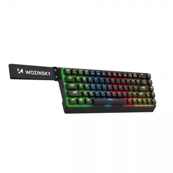 Wozinsky WKGP-1165 Clavier gaming mécanique, rétroéclairage RGB, noir, switches Outemu Blue, format complet, filaire USB