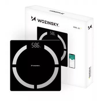 Wozinsky WIWL-30 Balance connectée d'analyse corporelle Bluetooth - Noir