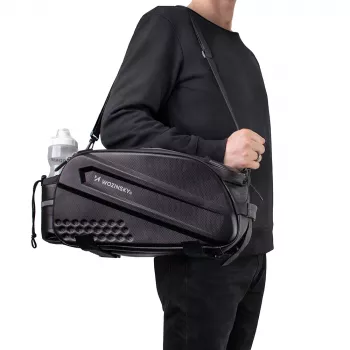 Wozinsky Bicycle Rack Bag with Long Strap - Black