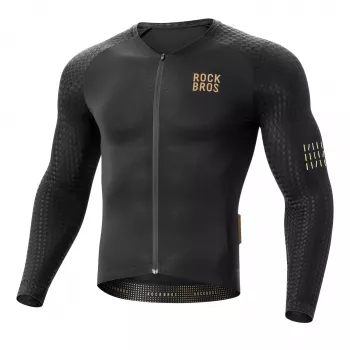 Maillot de cyclisme manches longues ROCKBROS YDCX008 Diamond taille L - noir