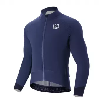 Veste cycliste hiver double couche polaire ROCKBROS YDWT014 XL bleue