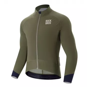 Veste cycliste hiver double couche polaire ROCKBROS YDWT014 XL verte