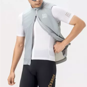 Gilet cycliste coupe-vent ROCKBROS YDMJ003, printemps/automne, taille XS, blanc/gris