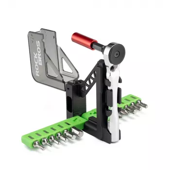 Kit de réparation vélo ROCKBROS avec mini cliquet et 14 embouts - vert translucide