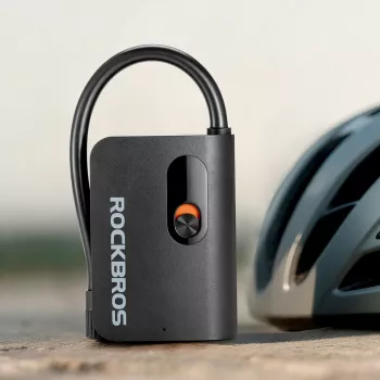 ROCKBROS L1 Mini pompe à air électrique portable 70 PSI compresseur longueur de tuyau 200 mm Schrader - Noir
