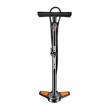Pompe à pied ROCKBROS GP6532B avec manomètre - noir/orange