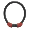 Antivol câble ROCKBROS RKS570-RD – combinaison à 4 chiffres, câble en acier 1,2 m, rouge