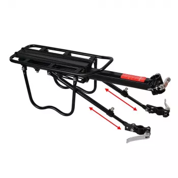 ROCKBROS Porte-bagages arrière de vélo - Fixation sur tige de selle, attache rapide, noir