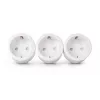 Ensemble de prises électriques télécommandées ENTAC, lot de 3, blanc