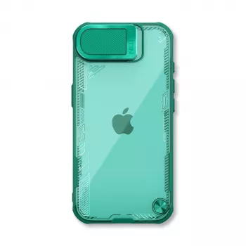 Nillkin coque Iceblade Prop avec cache-objectif et pied pour iPhone 16e / 17e - vert