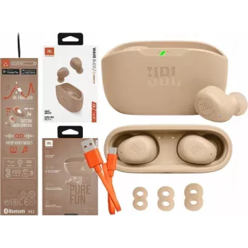 JBL Wave Buds écouteurs intra-auriculaires true wireless beige