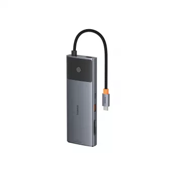 Hub USB-C Baseus Metal Gleam II 10 en 1 HDMI USB-A USB-C RJ45 SD/TF - Space Gray