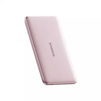 Batterie externe Baseus PicoGo AM41 5000mAh 20W ultra-fine compatible MagSafe avec câble USB-C Baseus Simple 60W 30 cm - rose