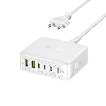 Station de charge GaN Baseus EnerFill FH21 120 W 4x USB-C + 2x USB-A, blanche