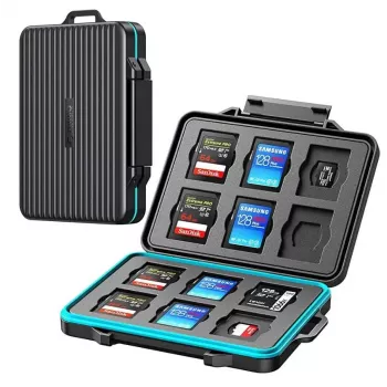 Boîtier de rangement pour cartes mémoire ORICO PHCD-3-BK-BP pour 12 cartes SD et 12 cartes microSD, noir