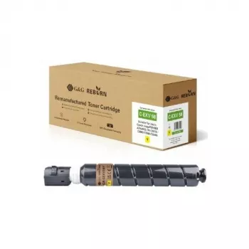 Cartouche de toner compatible G&G Reborn pour Canon C-EXV58 (3766C002) jaune
