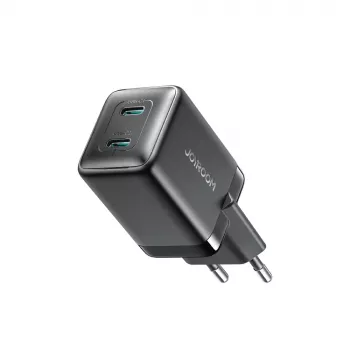 Joyroom JR-TCG17 Chargeur secteur GaN 45W 2x USB-C prise EU noir