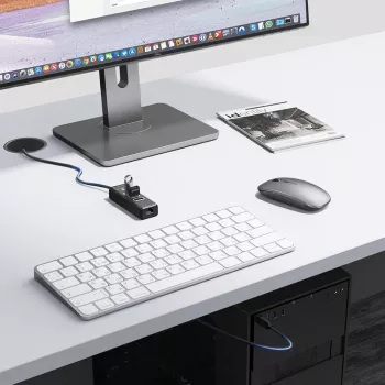 Hub USB ORICO PW3UR25-U3 4 ports avec 3x USB-A 3.0 et Ethernet 2.5G, câble 1m, noir