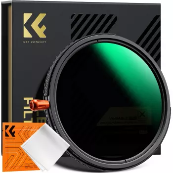 Filtre hybride 3 en 1 K&F Concept 67 mm Fader ND2-32 + CPL + Black Diffusion 1/4