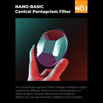 Filtre kaléidoscope K&F Concept 5x effet pentagonal 58 mm noir