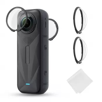 Lot de 2 protections d'objectif en verre trempé K&F Concept pour Insta360 X5 KF31.185