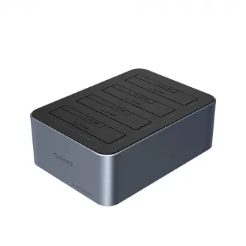 ORICO 6646C3-C Station d'accueil 4 baies pour HDD/SSD SATA 2,5/3,5 avec fonction clonage hors ligne - gris