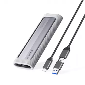 ORICO AXM2S-G2-V1 Boîtier M.2 NVMe/NGFF USB-C/USB-A vers USB-C - gris