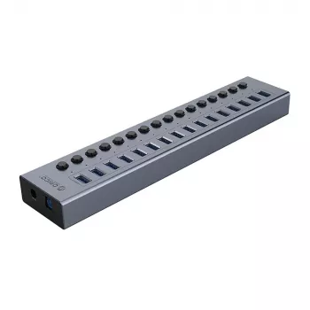 Hub ORICO BT2U3-16AB USB 3.0 16 ports avec interrupteurs individuels - Gris