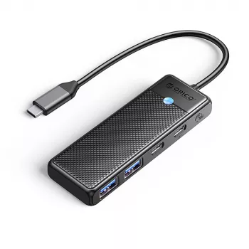 Hub USB-C ORICO PAPW2AC-C3, 2x USB-A 3.0 + 2x USB-C 3.0, noir