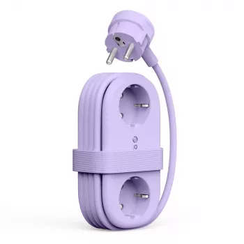 ORICO AP3 65W GaN 6-in-1 Power Strip with 2 AC Outlets, 2 USB-A and 2 USB-C Ports - Purple