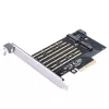 Carte adaptateur SSD ORICO PDM2 PCIe 3.0 x4 M.2 NVMe & SATA - Noir