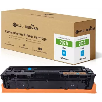 G&G GR-HW2211A Toner Reborn cyan, remplacement pour HP 207A / W2211A