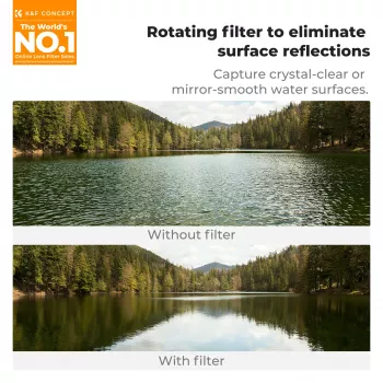 Filtre polarisant circulaire CPL KF 58 mm à clipser pour smartphone KF15.0024