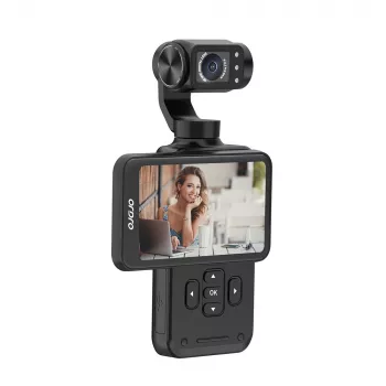 Ordro Pocket M5 caméra d'action 5K avec nacelle 3 axes, 12MP, Wi-Fi, noir