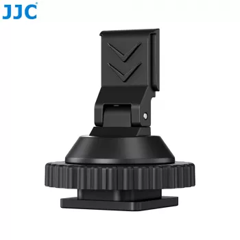 Adaptateur JJC HC-DMN de griffe porte-accessoires vers filetage 1/4 inch-20 pour support de micro, noir
