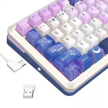 Redragon Flekact Pro K708AK-RGB-PRO Mechanical Gaming Keyboard, Full-Size, RGB Backlight, Blue Switches