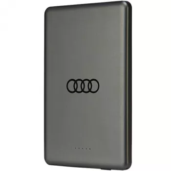 Batterie externe à induction Audi 15W 5000mAh grise Big Logo MagSafe AU-MWPB5000-GT/D1-GY