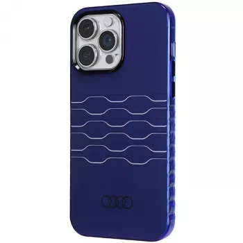 Coque rigide MagSafe Audi IML pour iPhone 14 Pro Max 6,7 bleu marine