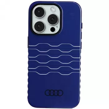 Coque rigide MagSafe Audi IML pour iPhone 15 Pro 6,1 pouces bleu marine