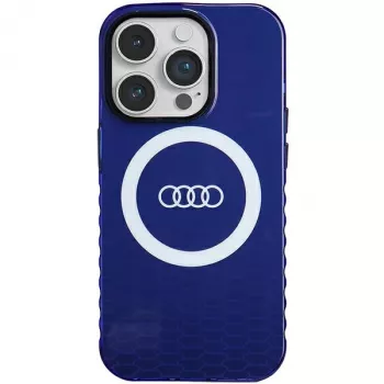 Coque rigide MagSafe Audi IML Big Logo pour iPhone 14 Pro 6,1 bleu marine AU-IMLMIP14P-Q5/D2-BE