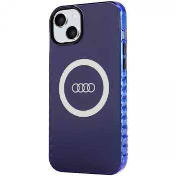 Coque rigide MagSafe Audi IML Big Logo pour iPhone 15 Plus / 14 Plus 6,7 bleu marine